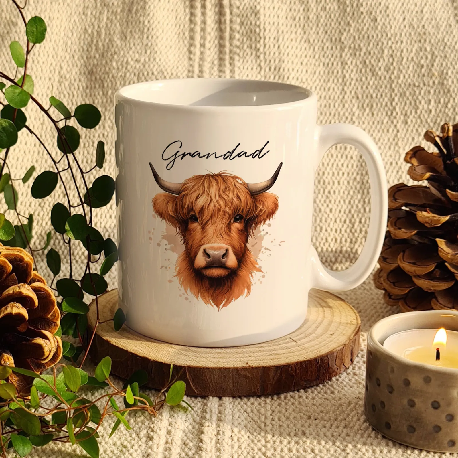 Outlet Personalised Highland Cow Mug - Male Gifts For Him|Christmas Gifts