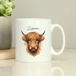 Outlet Personalised Highland Cow Mug - Male Gifts For Him|Christmas Gifts