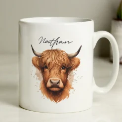 New Personalised Highland Cow Mug Personalised Mugs|Mugs
