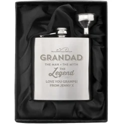 Best Personalised Hip Flask - Grandad The Legend Personalised Jewellery And Keepsakes|Jewellery & Keepsakes