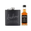 Discount Personalised Hip Flask & Jack Daniels Whiskey Gift Set Personalised Jewellery And Keepsakes|Gifts For Him