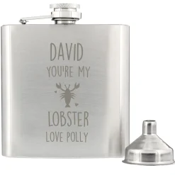 Personalised Hip Flask - You're My Lobster 40Th Birthday|30Th Birthday