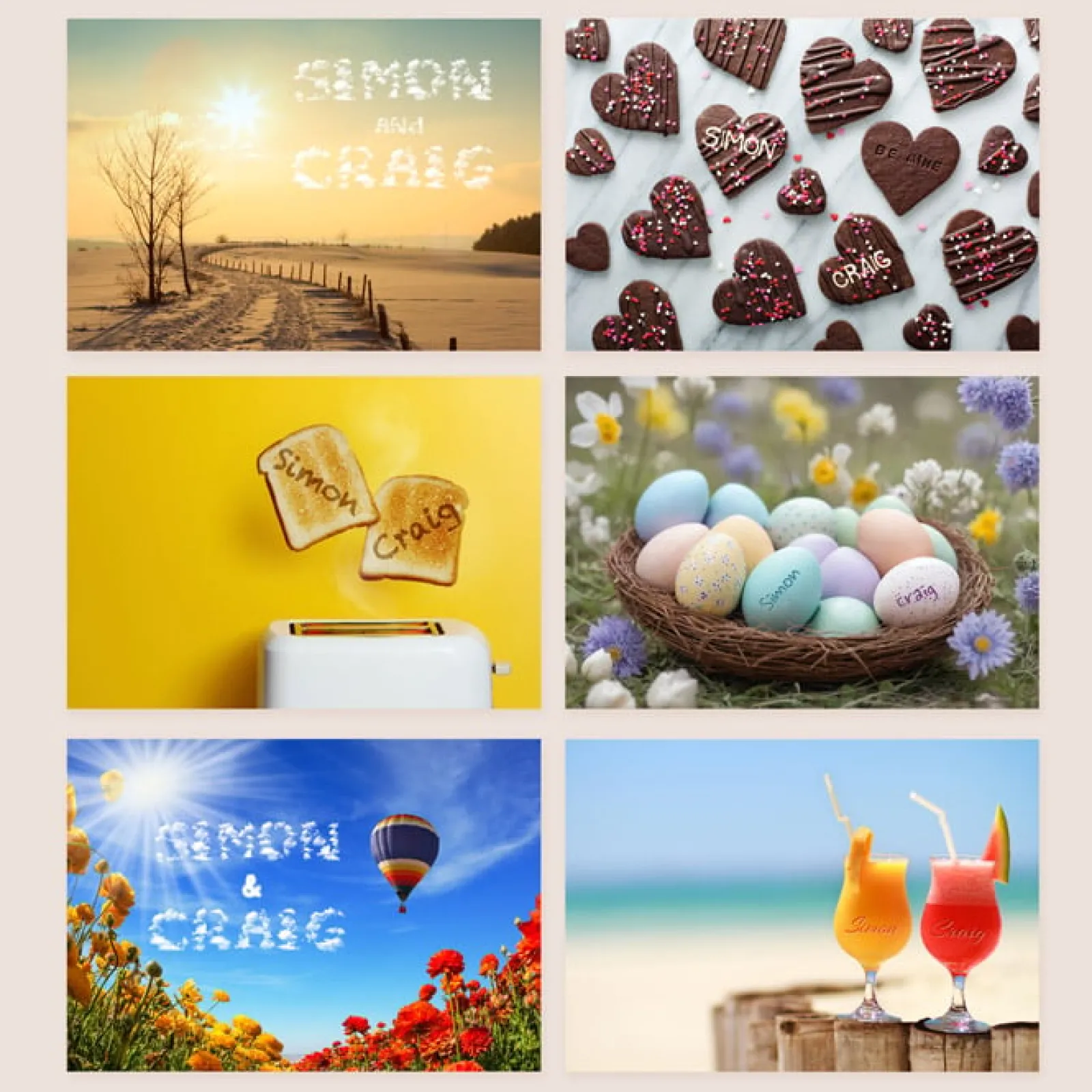 Card Factory Personalised His and His Calendar 2024-2025 Edition