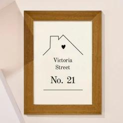 Card Factory Personalised House Design Framed Print