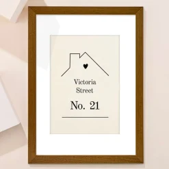Card Factory Personalised House Design Framed Print