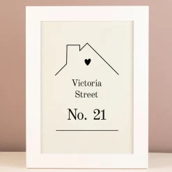 Card Factory Personalised House Design Framed Print