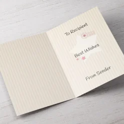 Card Factory Personalised Hugs Bear Birthday Card - Glass Of Wine