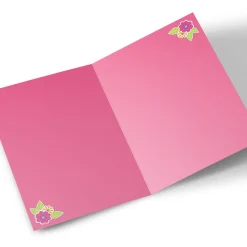 Clearance Personalised Hugs Bear Birthday Card - Pink Present Kids For Kids|Birthday