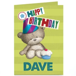 Outlet Personalised Hugs Bear Birthday Card - Cupcake Kids For Everyone|For Kids
