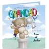 Card Factory Personalised Hugs Bear Card - Grandad, Trophy