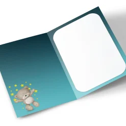 Card Factory Personalised Hugs Bear Card - Daddy Bear With Stars