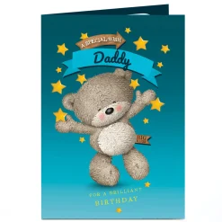 Card Factory Personalised Hugs Birthday Card - Daddy A Special Wish