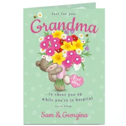 Card Factory Personalised Hugs Get Well Soon Card - While You're In Hospital