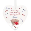 Card Factory Personalised Hugs Large Wooden Heart Ornament