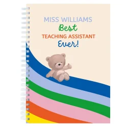 New Personalised Hugs Thank You Teacher Notebook - Rainbow Wave Personalised Notebooks And Stationery|Notebooks & Stationery