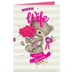 Card Factory Personalised Hugs Wife - Roses For You