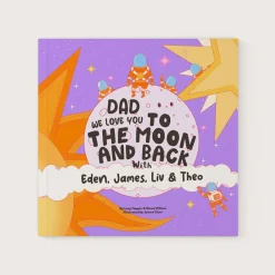 Card Factory Personalised I Love You To The Moon & Back Father's Day Book