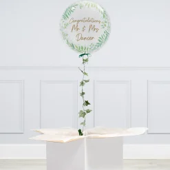 Hot Personalised 20-Inch Bubblegum Balloon With Ivy Tail - DELIVERED INFLATED! Personalised Party|Wedding Party