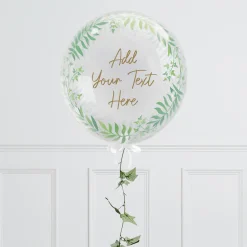 Hot Personalised 20-Inch Bubblegum Balloon With Ivy Tail - DELIVERED INFLATED! Personalised Party|Wedding Party