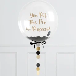 Personalised 20-Inch Glitz & Glam Confetti Bubblegum Balloon - DELIVERED INFLATED! Personalised Party|Hen Party