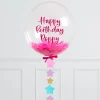 Card Factory Personalised 20-Inch Pink Star Confetti Bubblegum Balloon - DELIVERED INFLATED!