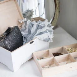 Card Factory Personalised Initials White Storage Box