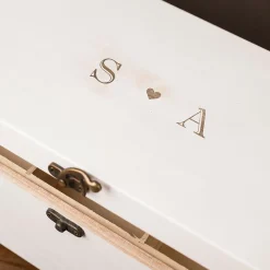 Card Factory Personalised Initials White Storage Box