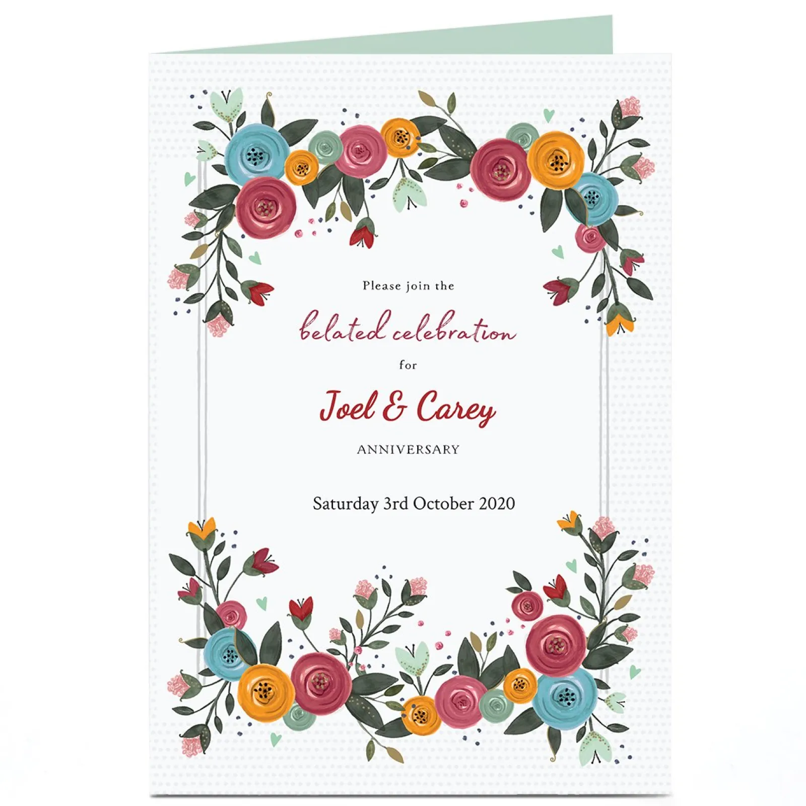 New Personalised Invitation - Belated Celebration Invitations|Anniversary Party