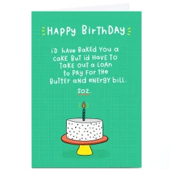 Clearance Personalised Jess Moorhouse Birthday Card - Birthday Cake For Friend|Trending