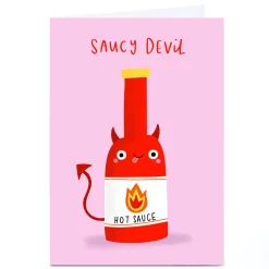 Card Factory Personalised Jess Moorhouse Valentine's Day Card - Saucy Devil
