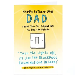 Sale Personalised Jess Moorhouse Father's Day Card - Blackpool Father's Day|Funny