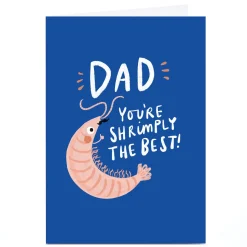 New Personalised Jess Moorhouse Card - Shrimply the Best For Dad|Funny