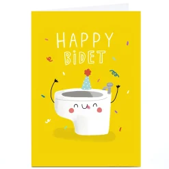 Best Personalised Jess Moorhouse Birthday Card - Happy Bidet Funny|For Everyone