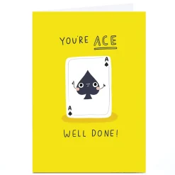 Hot Personalised Jess Moorhouse Card - You're Ace Well Done Funny|Congratulations