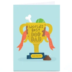 New Personalised Jess Moorhouse Father's Day Card - Dog Dad Father's Day|Funny