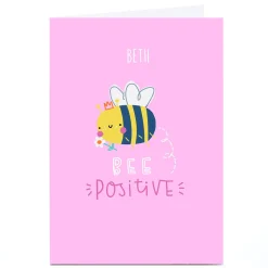 Sale Personalised Jess Moorhouse Card - Bee Positive Get Well