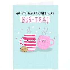 Card Factory Personalised Jess Moorhouse Valentine's Day Card - Bes-Tea