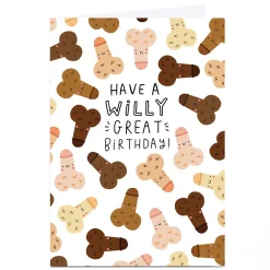 Card Factory Personalised Jess Moorhouse Card - Willy Great Birthday