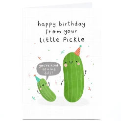 Outlet Personalised Jess Moorhouse Birthday Card - From Your Little Pickle Funny|Birthday