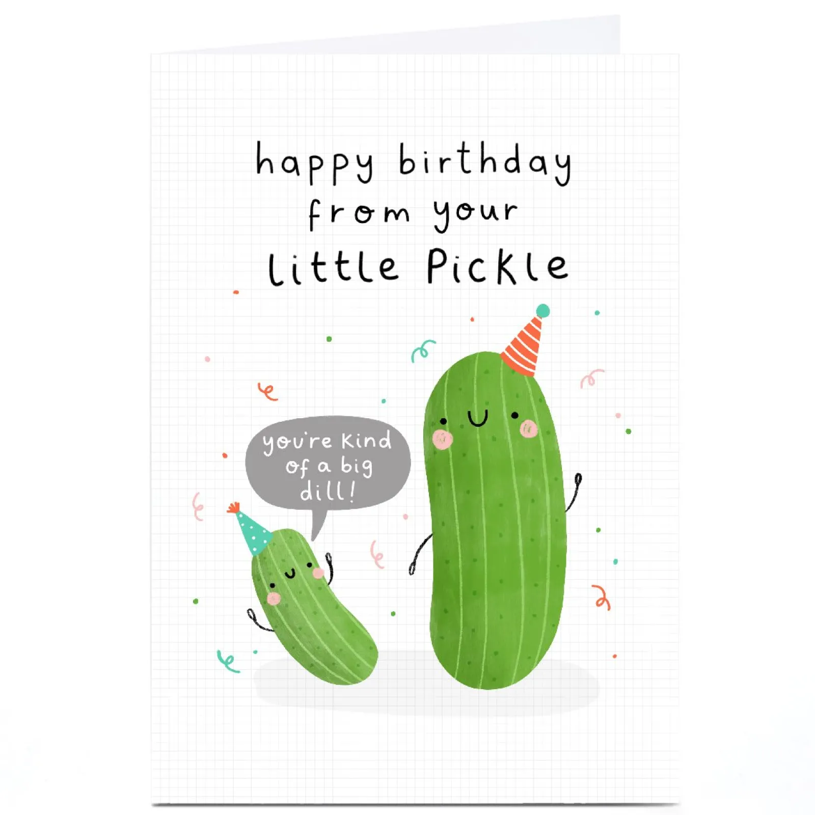 Outlet Personalised Jess Moorhouse Birthday Card - From Your Little Pickle Funny|Birthday