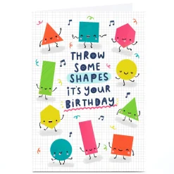 Card Factory Personalised Jess Moorhouse Birthday Card - Throw Some Shapes