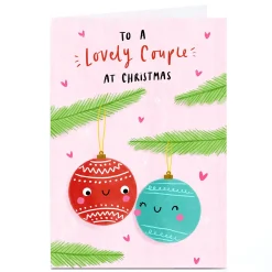 Sale Personalised Jess Moorhouse Christmas Card - Lovely Couple Christmas