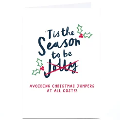Personalised Jess Moorhouse Christmas Card - Tis the Season Funny|Christmas