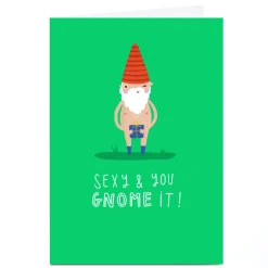 Discount Personalised Jess Moorhouse Card - Sexy and You Gnome It Funny|Birthday