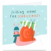 Sale Personalised Jess Moorhouse Christmas Card - Sliding Home Christmas