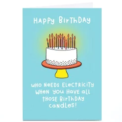 Card Factory Personalised Jess Moorhouse Birthday Card - Birthday Candles