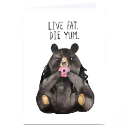 Outlet Personalised Jolly Awesome Card - Live Fat Die Yum Any Occasion|Just To Say