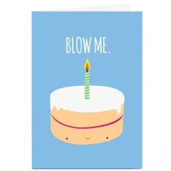 Card Factory Personalised Jolly Awesome Birthday Card - Blow Me