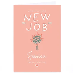 Discount Personalised Juniper & Rose Studio New Job Card - Good Luck New Job