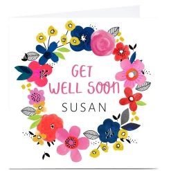 Card Factory Personalised Kerry Spurling Card - Get Well Soon